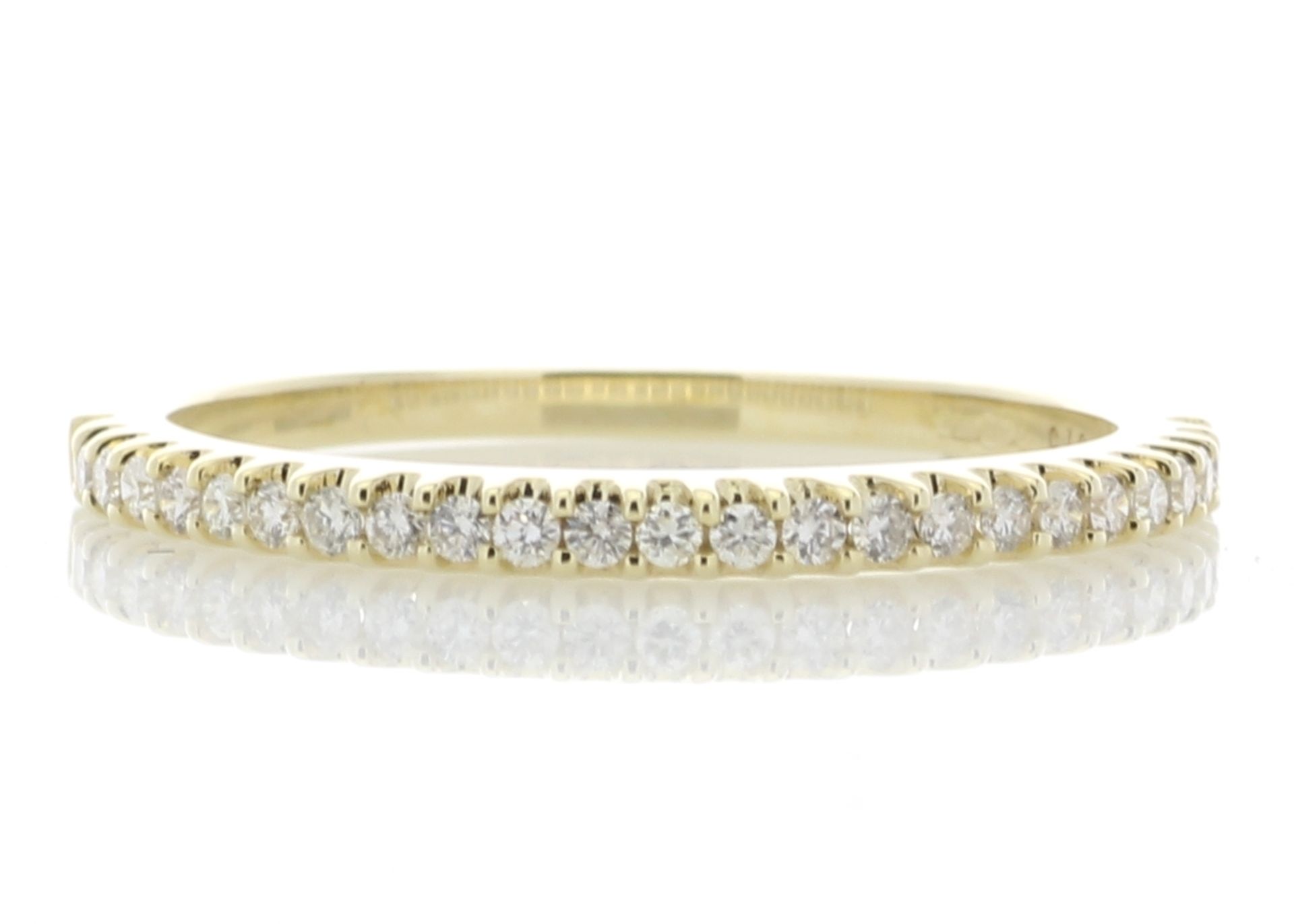 9ct Yellow Gold Diamond Half Eternity Ring 0.25 Carats - Valued by GIE £2,645.00 - 9ct Yellow Gold