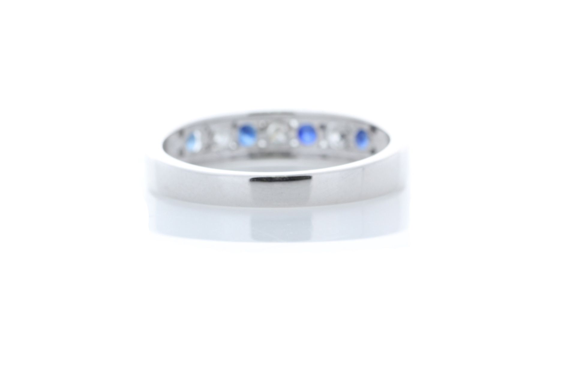 9ct White Gold Channel Set Semi Eternity Diamond And Sapphire Ring 0.25 Carats - Valued by GIE £3, - Image 3 of 5