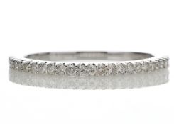 9ct White Gold Diamond Half Eternity Ring 0.25 Carats - Valued by GIE £2,745.00 - 9ct White Gold