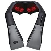 RRP £32.98 Neck Massager Shiatsu Back Shoulder Massager with Heat