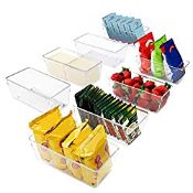 RRP £23.99 Kurtzy Kitchen Fridge & Cupboard Storage Trays (8 Pack)