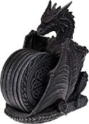RRP £31.02 Nemesis Now Dragons Lair Coaster Set Coaster 22cm Black