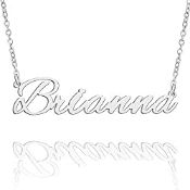 RRP £15.98 BUREI Women Name Necklace Personalized Silver Name