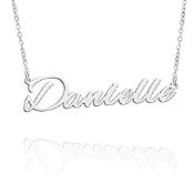 RRP £15.67 BUREI Women Name Necklace Personalized Silver Name