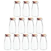 RRP £17.10 Belle Vous Glass Favour Jar Set with Cork Lids (12 Pack)