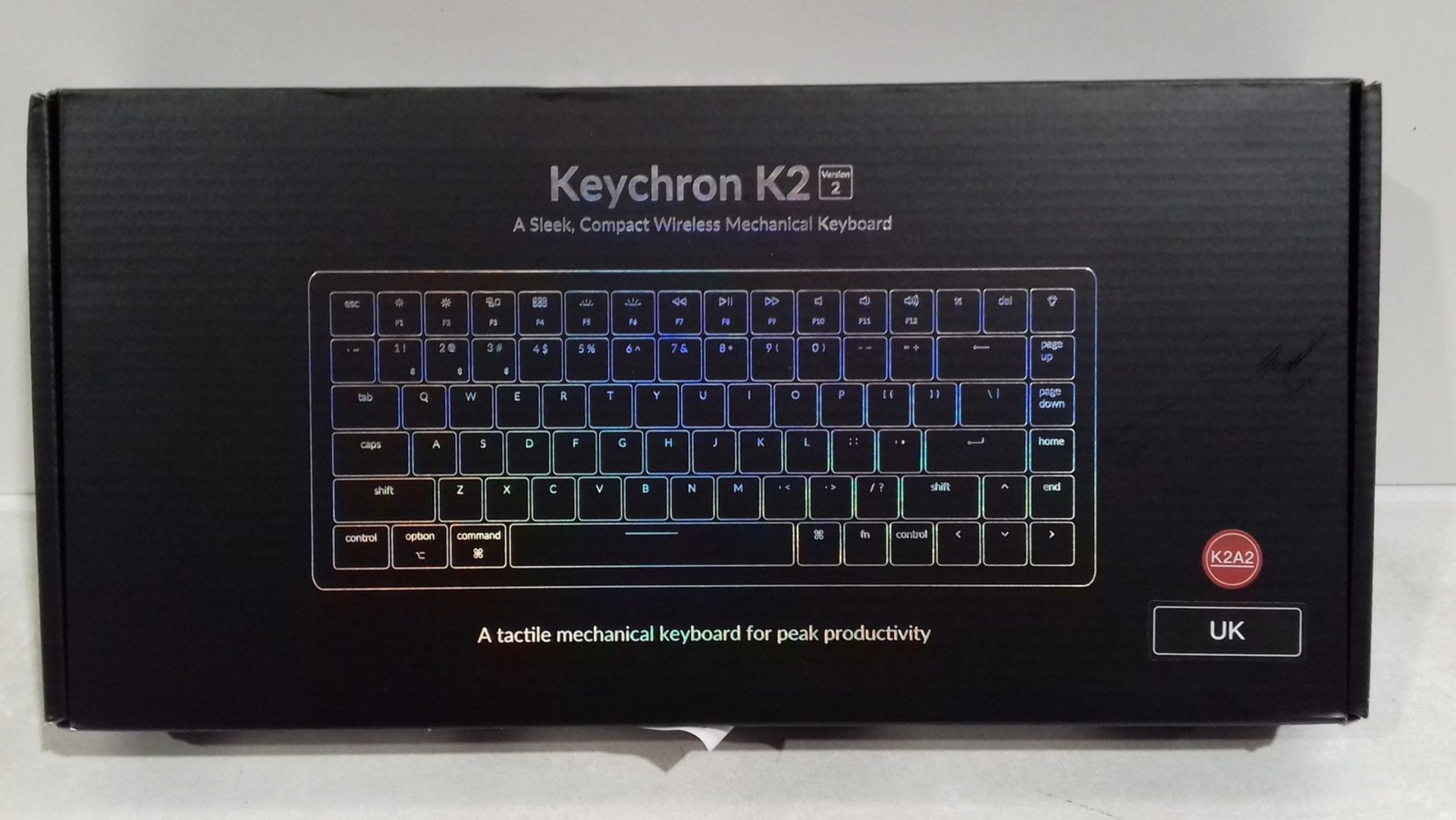 RRP £79.99 Keychron K2 Wireless Bluetooth/USB Wired Gaming Mechanical Keyboard - Image 2 of 3