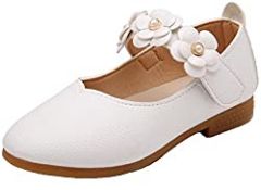 RRP £20.39 WUIWUIYU Girl's Sweet Flower Mary Janes School Wearing