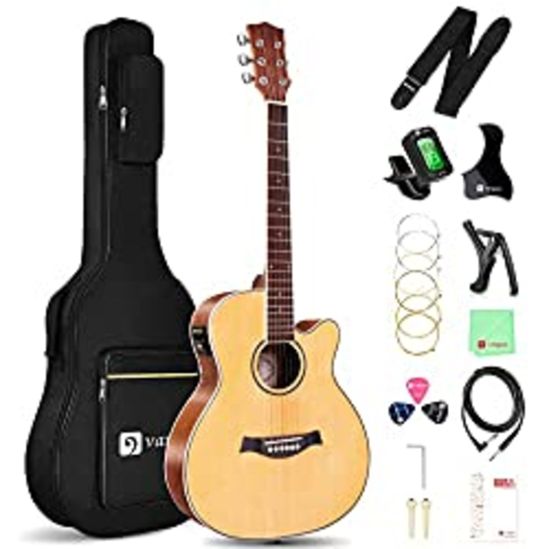 RRP £106.73 3/4 Acoustic Guitar Folk Cutaway 36 Inches Electroacoustic