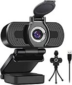 RRP £18.91 LarmTek Full HD webcam 1080p video camera with webcam cover