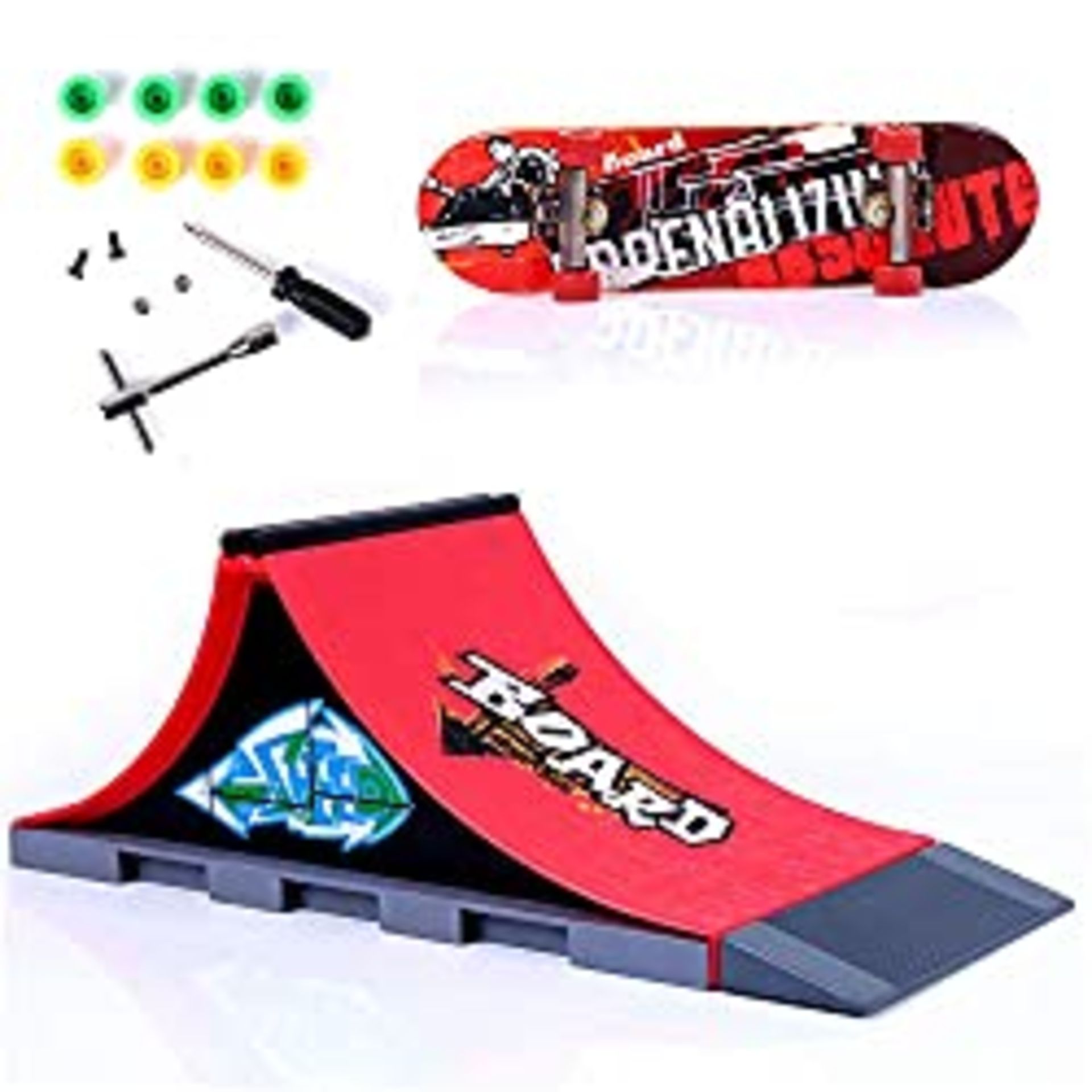 RRP £12.98 Sipobuy DIY Assembly Mini Finger Skateboard Deck Truck - Image 2 of 4