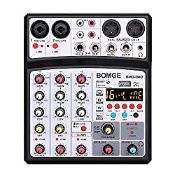 RRP £47.22 BOMGE 4 channel 16 DSP Echo dj audio sound mixer interface