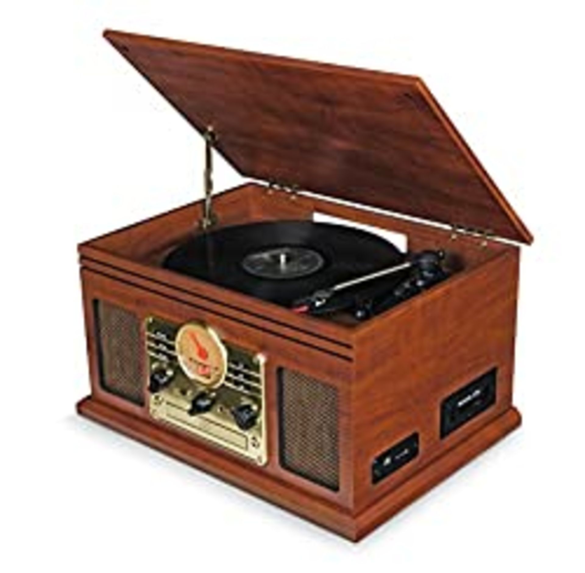 RRP £84.98 Record Player Vinyl Turntable with Speakers USB - Image 2 of 4