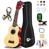 RRP £33.98 Everjoys Soprano Ukulele Beginner Kit 21 Inch Ukelele