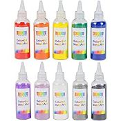 RRP £11.99 Bright Creations Coloured Sand Bottles Rainbow Colours (0.33 lb 10 Pack)