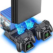 RRP £26.99 OIVO PS4 Stand with PS4 Cooling Fan Cooler for Playstation 4/PS4 Slim/PS4 Pro
