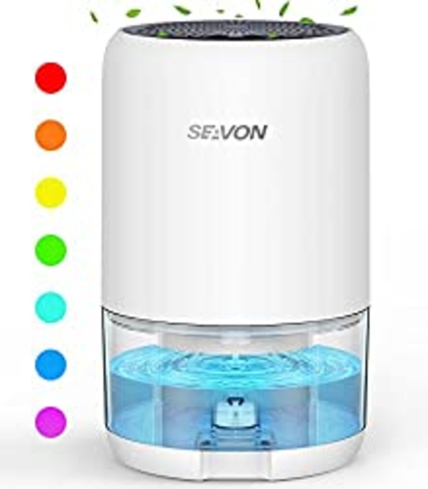 RRP £38.24 SEAVON Dehumidifier 1000ml Dehumidifiers for Home Damp with 7 Color LED Light
