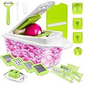 RRP £21.77 Vegetable Cutter Fruit Cutter 23 Pieces Vegetable Choppers