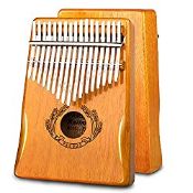 RRP £22.80 Kalimba Thumb Piano 17 Keys Portable Mbira Finger Piano