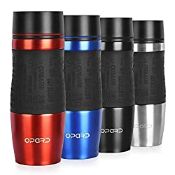 RRP £7.80 Travel Mugs for Hot Drinks 360 Drinking Lid Double-Walled