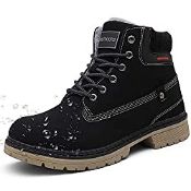 RRP £39.98 Snow Boots Womens Mens Winter Flat Ankle Boots Warm