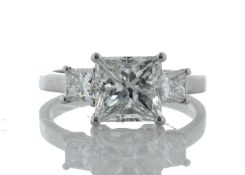 18ct White Gold Single Stone Prong Set With Stone Set Shoulders Diamond Ring 2.62(2.00) Carats -