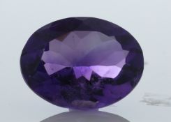 Loose Oval Amethyst 8.11 Carats - Valued by AGI £2,027.50 - Loose Oval Amethyst 8.11 Colour-