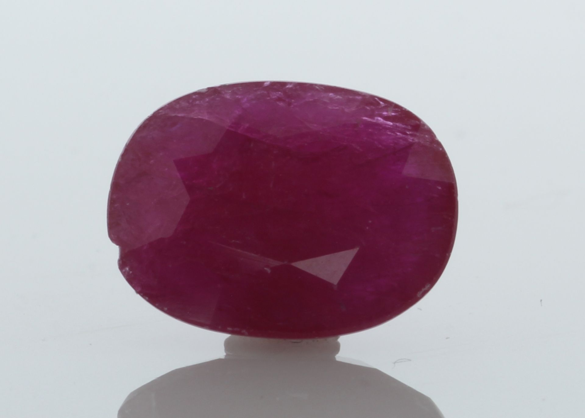 Loose Oval Ruby 4.05 Carats - Valued by AGI £10,125.00 - Loose Oval Ruby 4.05 Colour-Red, Clarity-