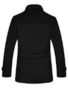RRP £39.98 ELETOP Mens Coats Single Breasted Winter Coat Wool Trench Coat