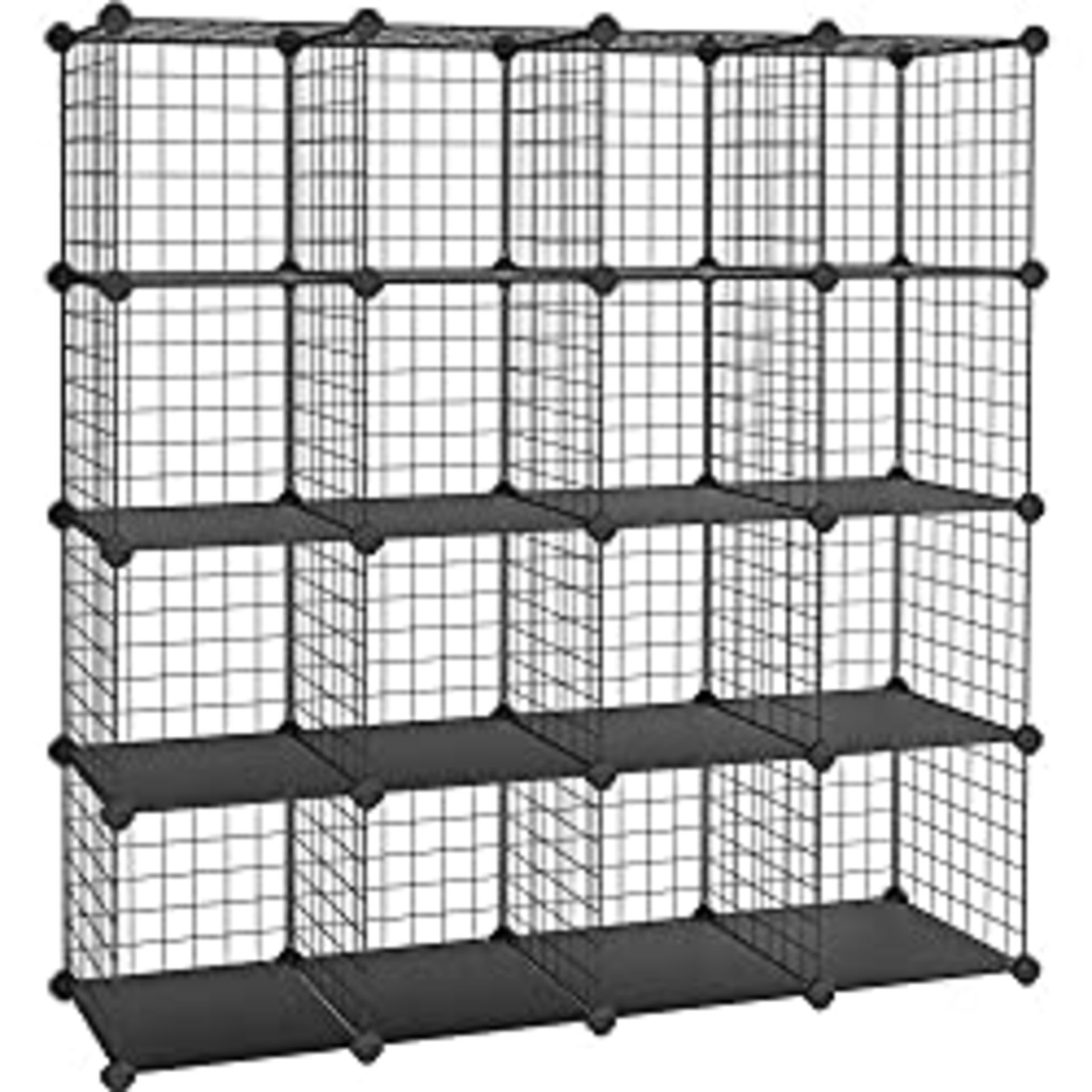 RRP £47.10 SONGMICS 16 Cube Metal Wire Storage Organiser