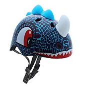 RRP £22.99 LA Sports Unisex-Youth Kids Dinosaur Helmet Safety, Multicolour, One Size
