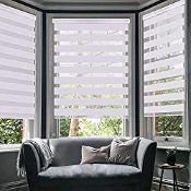 RRP £44.69 SMONTER Easy Fix Zebra Roller Blind