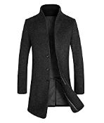 RRP £72.98 APTRO Mens Wool Coats Winter Jacket Warm Overcoat Long