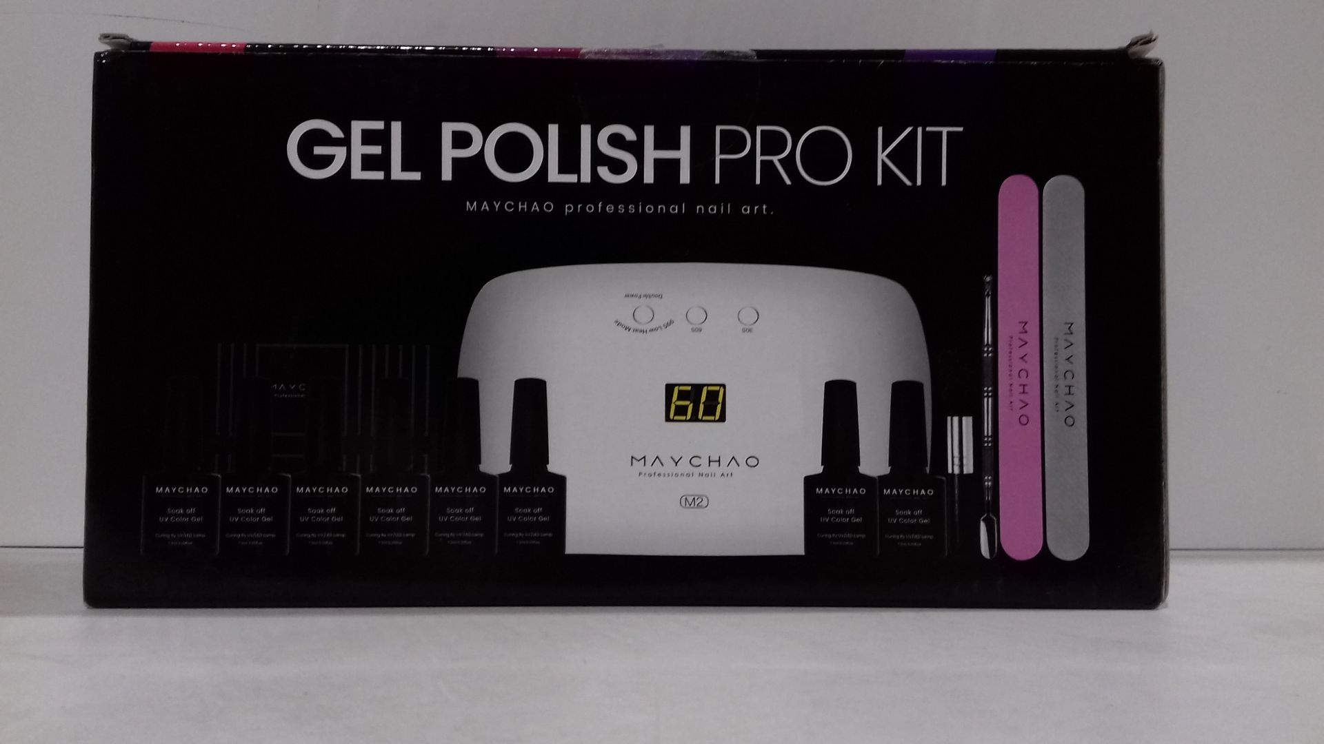 RRP £32.99 MAYCHAO Gel Nail Kit with UV Nail Lamp - Image 2 of 2