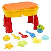 RRP £17.99 Bramble - Small Sand & Water Table with Lid & Toys - Moulds