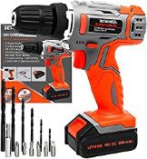 RRP £28.88 Terratek 13Pc Cordless Drill Driver 18V/20V-Max Lithium-Ion