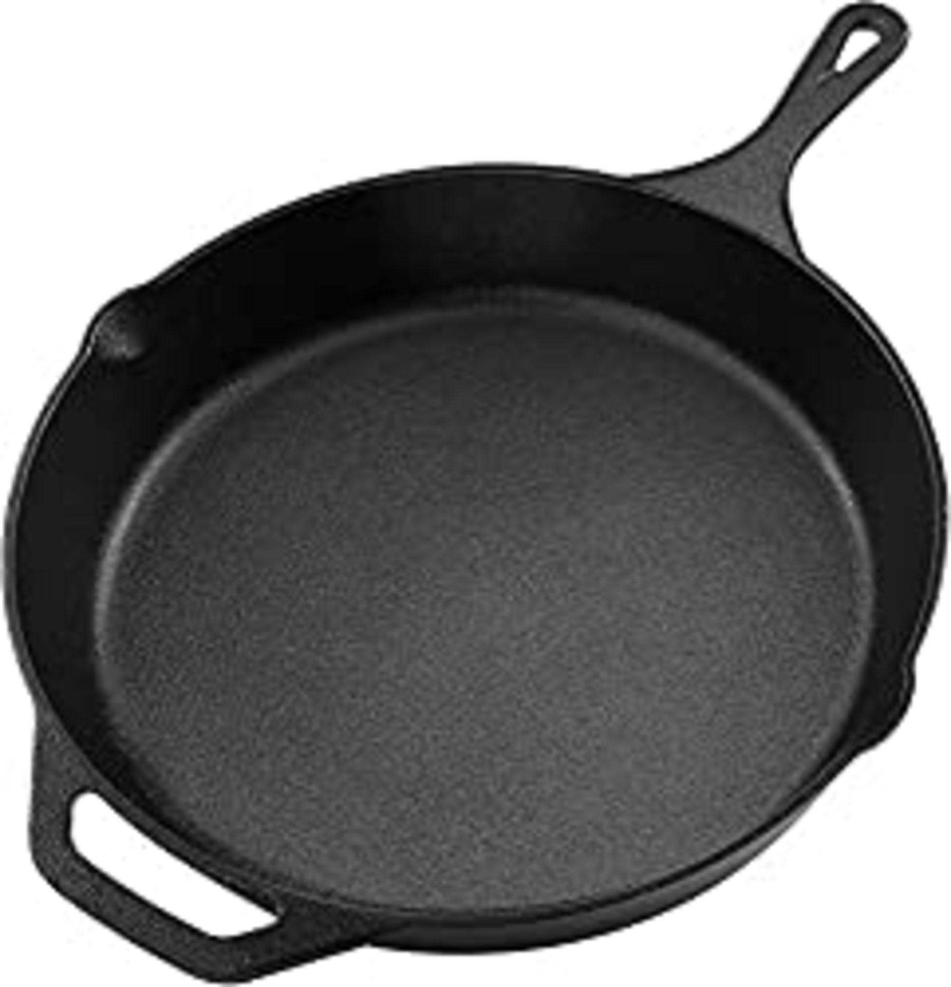 RRP £22.33 KICHLY Pre-Seasoned Cast Iron Skillet - 12.5 inch (31.75 cm) - Frying Pan