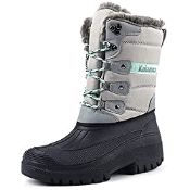 RRP £19.99 Knixmax Women Winter Snow Boots Fur Lined Anti-Slip