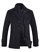 RRP £75.98 APTRO Mens Jacket Winter Thick Wool Coats Warm Overcoat