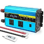 RRP £139.99 1800W Pure Sine Wave Power Inverter DC 24V to AC 230V