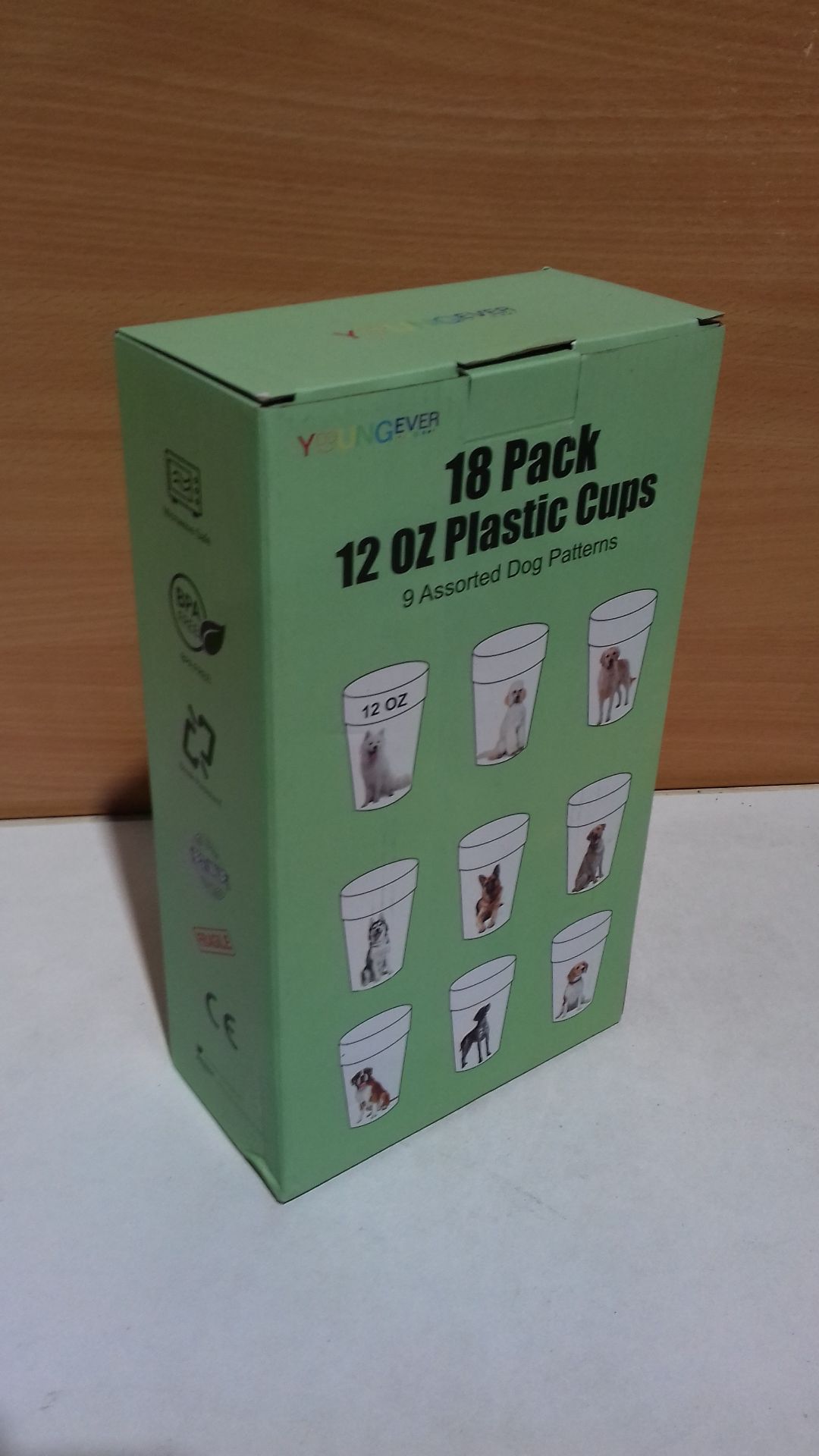 RRP £3.02 Youngever 18 Pack 350ML Plastic Cups - Image 2 of 2