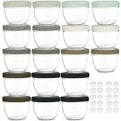 RRP £17.99 Youngever 18 Pack 120ML Baby Food Storage