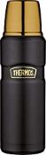 RRP £19.99 Thermos King Flask Vacuum Insulated 470ml Black & Gold