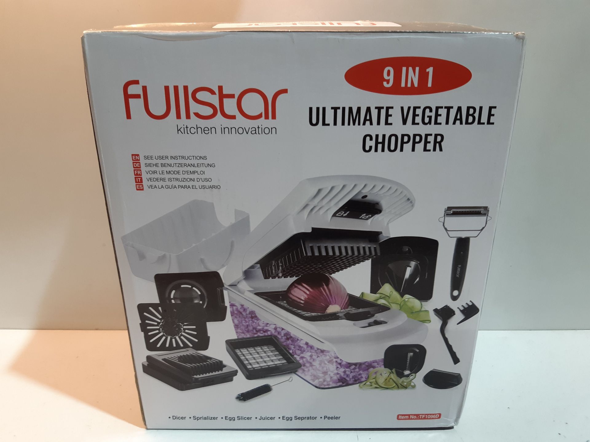 RRP £30.01 9 in 1 Vegetable Chopper Onion Chopper Manual - Image 2 of 2