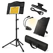 RRP £32.99 Donner Sheet Music Stand Foldable Travel Metal Stand