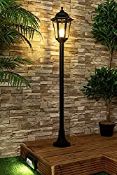 RRP £34.99 CGC Black Vintage Traditional Lantern Post Light Adjustable