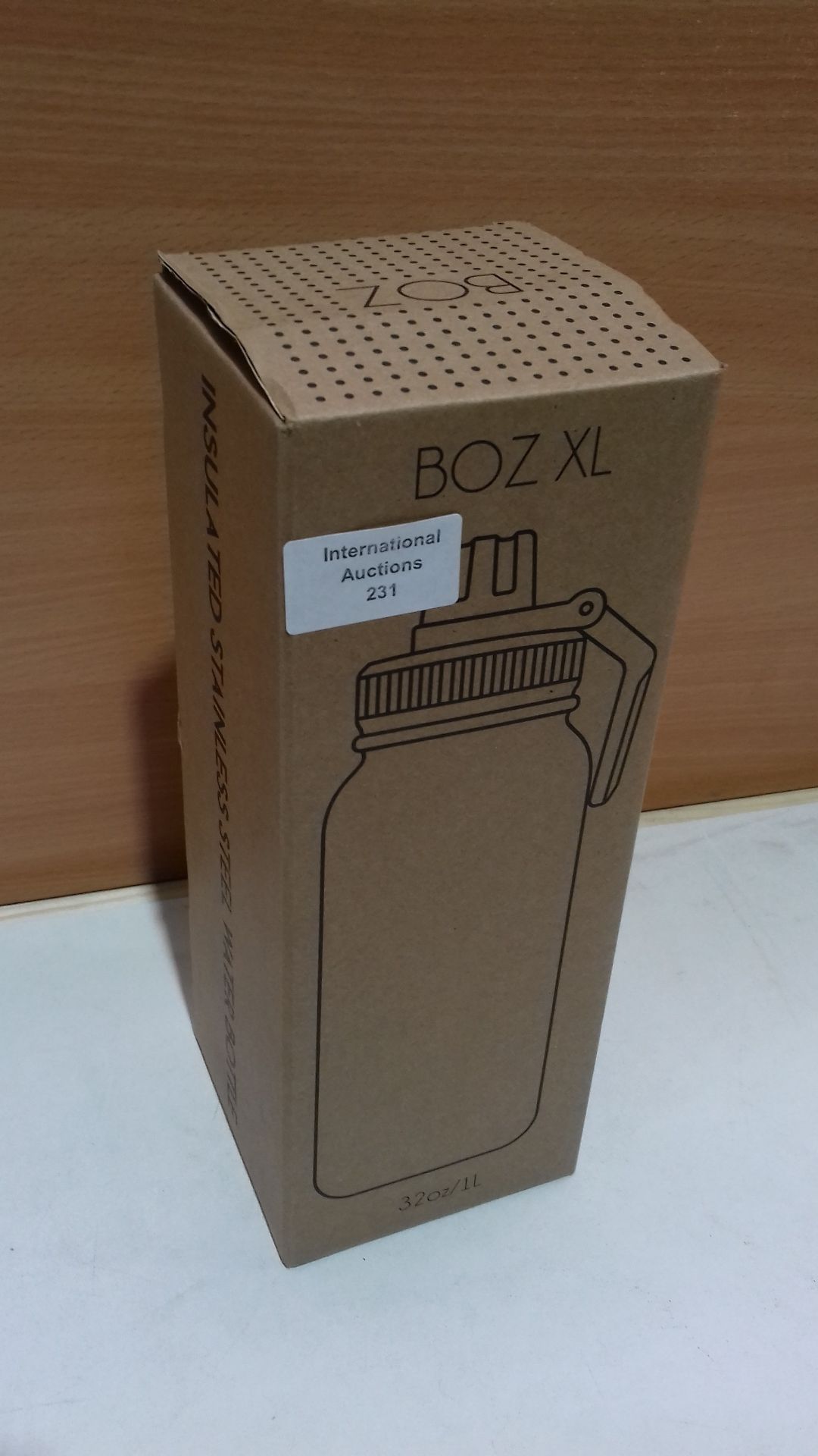 RRP £16.99 BOZ Stainless Steel Water Bottle XL - Matte Black (1 L / 32oz) Wide Mouth - Image 2 of 2