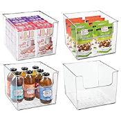 RRP £33.90 mDesign Set of 4 Storage Trays Open Top Kitchen