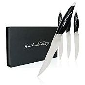 RRP £19.99 Knifesharks Premium Steak Knife 4-Piece Set | Serrated