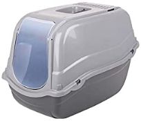 RRP £18.00 Dogi Click and Secure Pet Cat Litter Tray Toilet Box, Grey