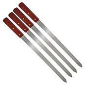 RRP £19.99 4 Pcs Flat Kebab Skewers Stainless Steel